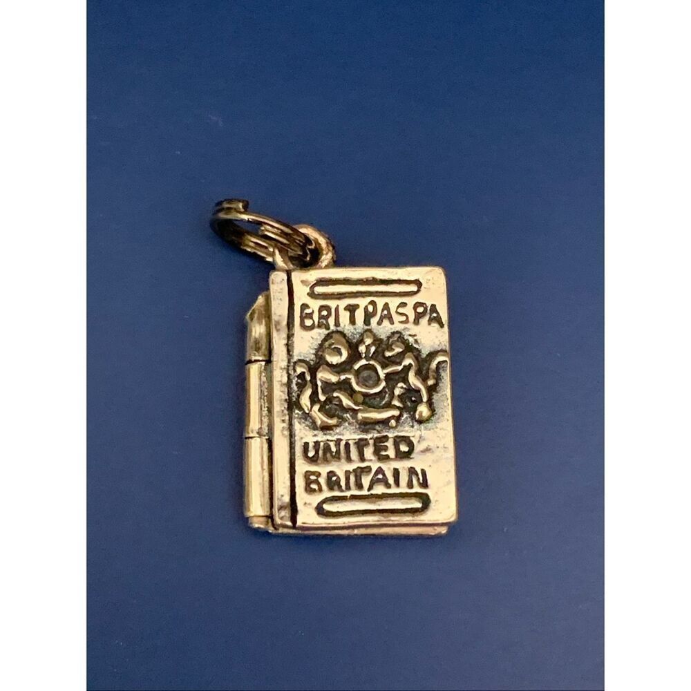 925 Passport Book Sterling Silver Jewelry Charm Travel Adventure Passport